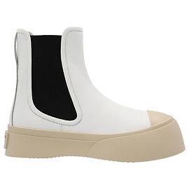Marni Pablo Leather Boots White