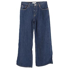 Jeans de perna larga Re/Done em denim azul de algodão Azul