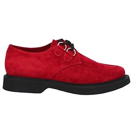 Saint Laurent Teddy Suede Derbies Red