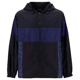 Versace Kapuzenwindjacke Blau