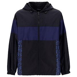 Veste coupe-vent à capuche Versace Bleu