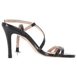 Sandali con tacco Iris & Ink Laurel in pelle nera Nero