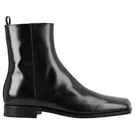 Prada Leather Boots Black
