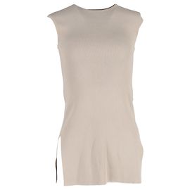 Top de canalé Max Mara en algodón beige Beige