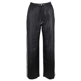 Céline Celine Drawstring Straight-leg rack Pants in Black Acetate Black