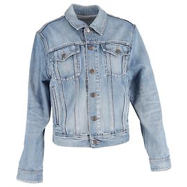 Céline Chaqueta Abotonada Celine en Denim de Algodón Azul Azul Azul claro