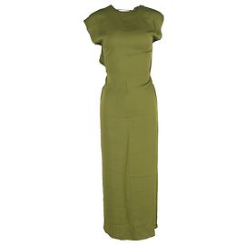Autre Marque Robe maxi sans manches à dos nu Christopher Esber en viscose verte Vert Vert olive