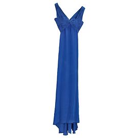 Abito lungo Oscar de la Renta in seta blu Blu