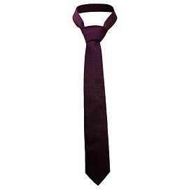 Hermès Dot Tie in Burgundy Silk Red Dark red