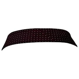 Hermès-Hermès Dot Tie in Burgundy Silk-Red,Dark red