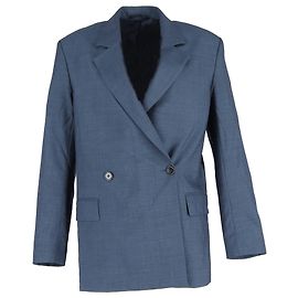 Acne Studios Jamalik Double-Breasted Blazer in Navy Blue Polyester Blue Navy blue
