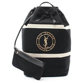 Yves Saint Laurent Sac à dos en toile Saint Laurent Rive Gauche Noir