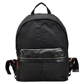 Bally Canvas Leather Backpack Black
