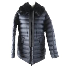 COACH Polyester Zip Up Down Coat Black S Black