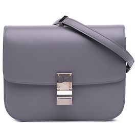 Céline Celine Roxo Médio Couro de Bezerro Caixa Clássica Roxo