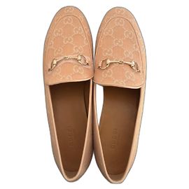 Gucci Moccasins Beige Coral Peach Cloth Beige Coral Peach