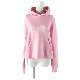 Sudadera corta de algodón con logo Givenchy XS Mujer Rosa