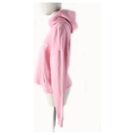 Givenchy-Givenchy Logo Cropped Hoodie Cotton XS Women-Pink