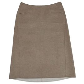 Falda Loro Piana de cachemira beige Beige