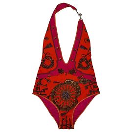 Hermès Ropa de baño Roja Multicolor