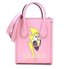 Gucci Pink Leather Handbag - Bananya Collaboration Pink