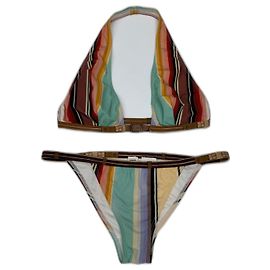 Bikini Hermès multicolore a righe Multicolore