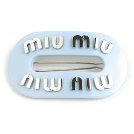 Miu Miu Haarschmuck in Hellblau und Silber Silber Hellblau