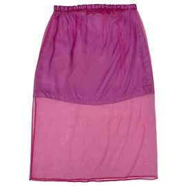 Saia de chiffon de seda rosa Dries Van Noten Rosa