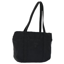 PRADA Mini Borsa Tote Nylon Nero Argento Auth bs26580 Nero Argento