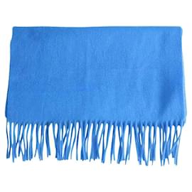 Eric Bompard Blauer Kaschmirschal Blau