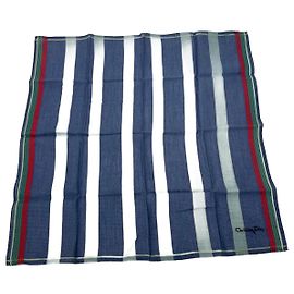 Vintage Dior Scarf Blue Striped Blue