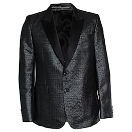 Givenchy-Givenchy, Lurex jacquard logo blazer-Black