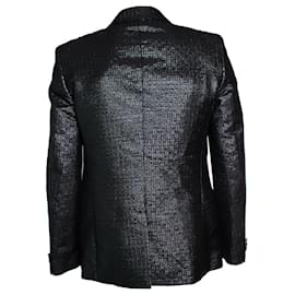 Givenchy-Givenchy, Lurex jacquard logo blazer-Black
