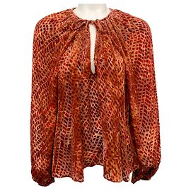 Blusa Pauline em veludo Sienna da Ulla Johnson Marrom