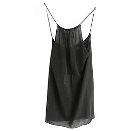 Lanvin x Alber Elbaz Toggle Strap Vest Top Spring 2006 Khaki Dark grey