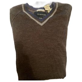 Autre Marque Little Energy Wollpullover Braun Grau Braun Grau