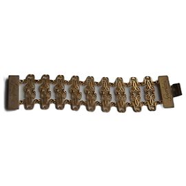 Autre Marque Pulseira de metal dourado Dourado
