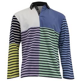 Polo de manga larga en patchwork JW Anderson en algodón multicolor Multicolor
