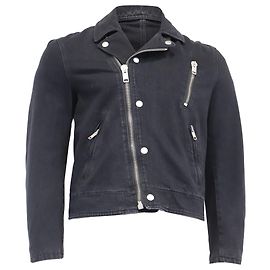 Giacca da motociclista con zip Givenchy in denim nero Nero