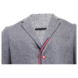 Gucci-Gucci Cambridge Flannel Jacket In Grey Wool-Grey