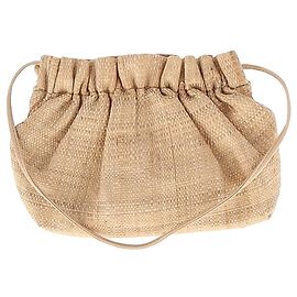 Pochette Mini Cinch Willa de Loeffler Randall en raphia beige Beige