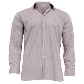 Burberry-Burberry London Stripe Shirt in Red Cotton-Other