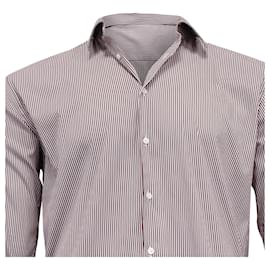 Burberry-Burberry London Stripe Shirt in Red Cotton-Other