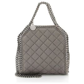 Stella Mc Cartney Stella McCartney Tote Tiny Falabella de ciervo shaggy acolchado Gris