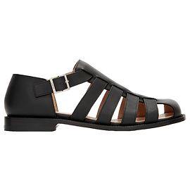 Loewe Campo Leather Sandals Black