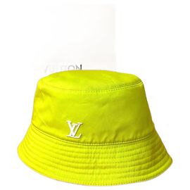 Sombrero bucket reversible Monogram de algodón Louis Vuitton Blanco