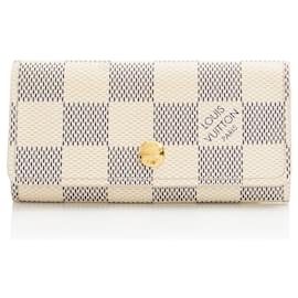 Louis Vuitton-Louis Vuitton Damier Azur 4 Key Holder-Blue