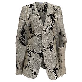 Blazer Cape Totême Dinner in Viscosa Bianca e Nera Multicolore