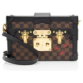 Louis Vuitton Damier Ebene Petite Malle Bag Black