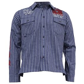 Off White Camicia Monalisa a righe Off-White in cotone blu Blu